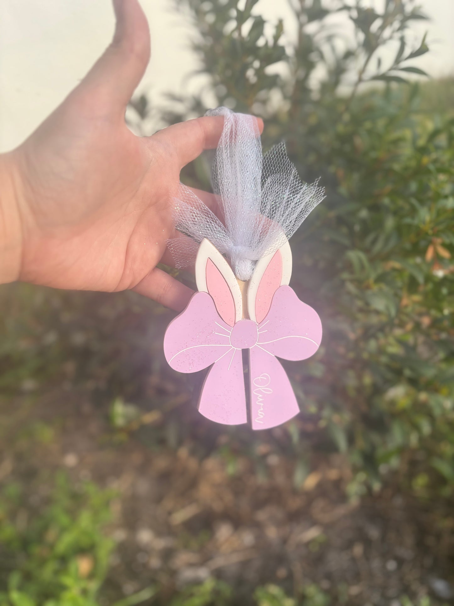 Easter bow tag