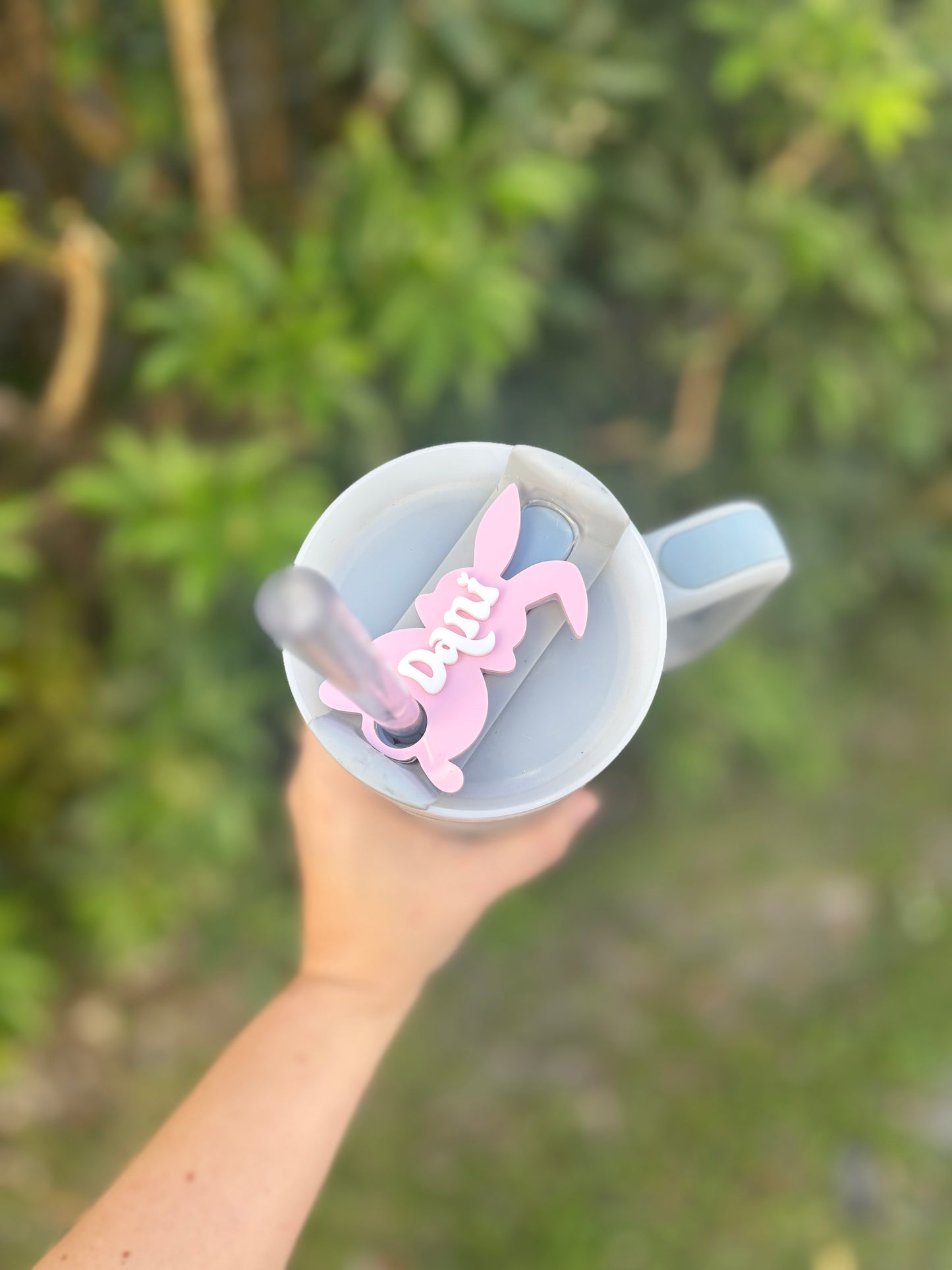 Bunny tumbler name plate