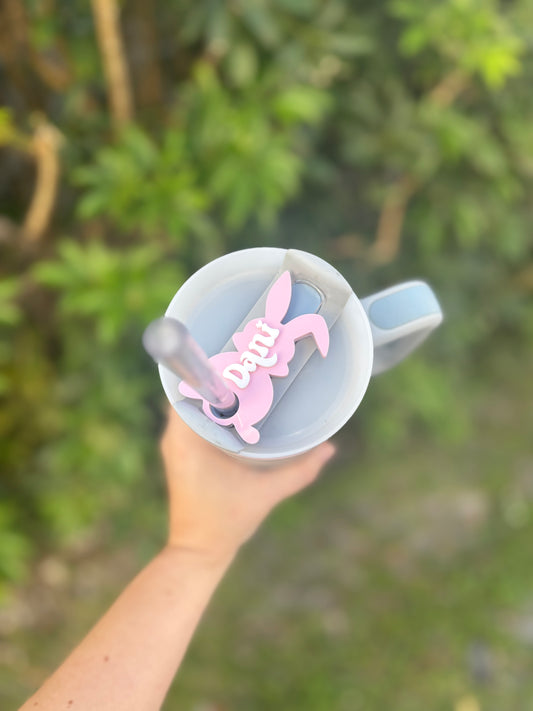 Bunny tumbler name plate