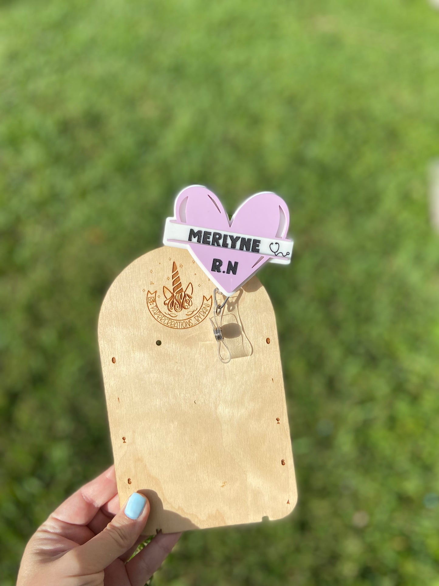 Valentines name badge, heart badge, valentines nurse badge, personalized name badge, acrylic badge