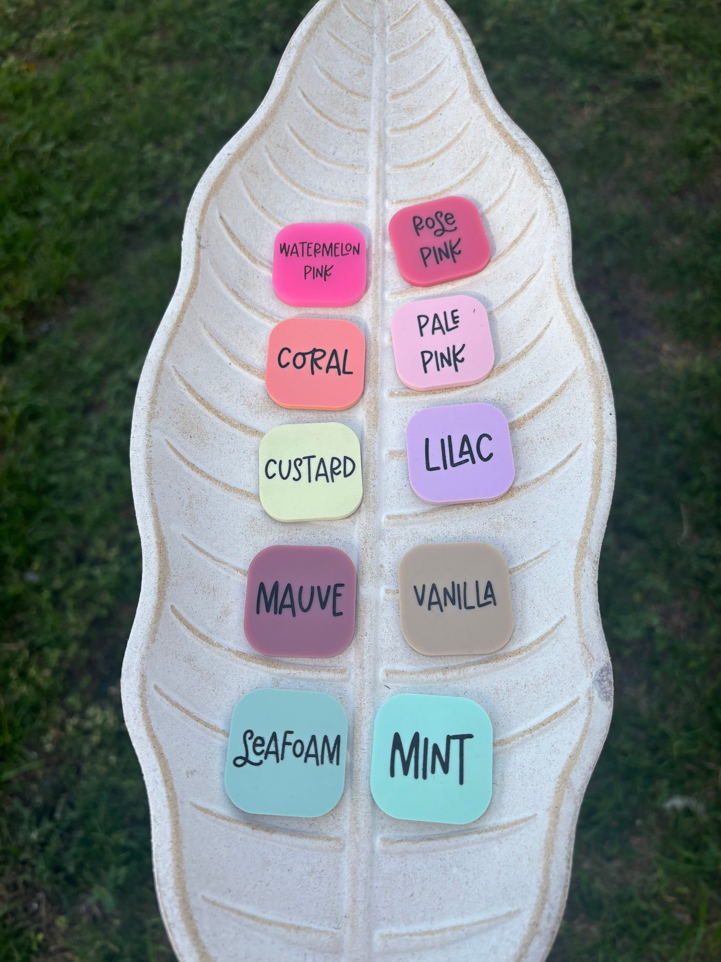 Bunny tumbler name plate