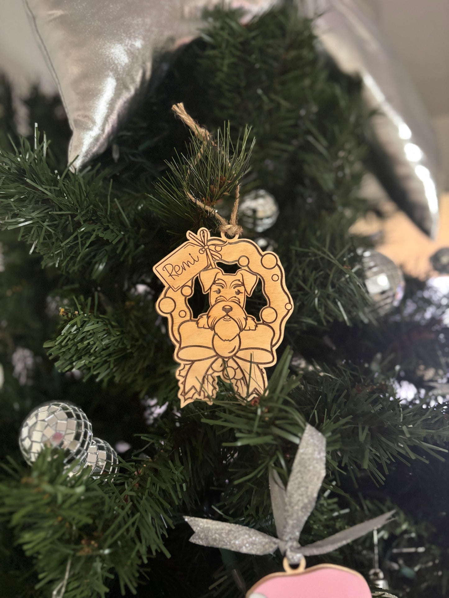 Schnauzer Christmas ornament