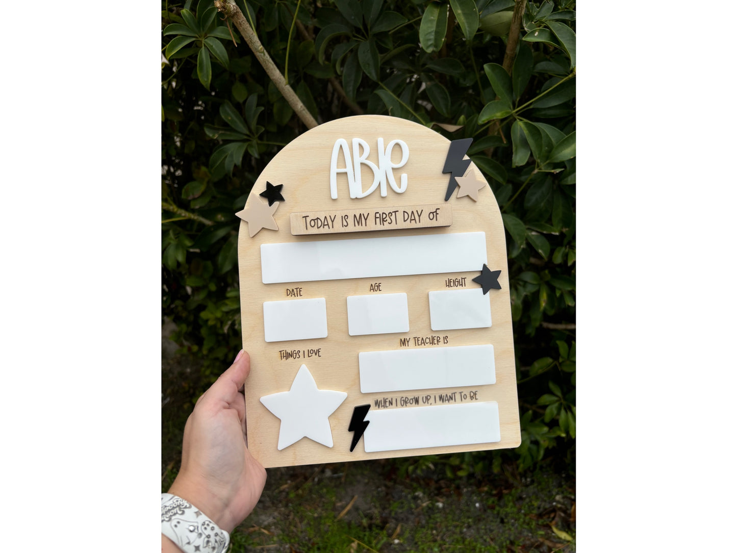 Retro stars and lighting First Day Of School Sign | Back To School Sign | Back To School Photo Prop| First Day Of School Photo Prop| Last Day Of School| lighting sign