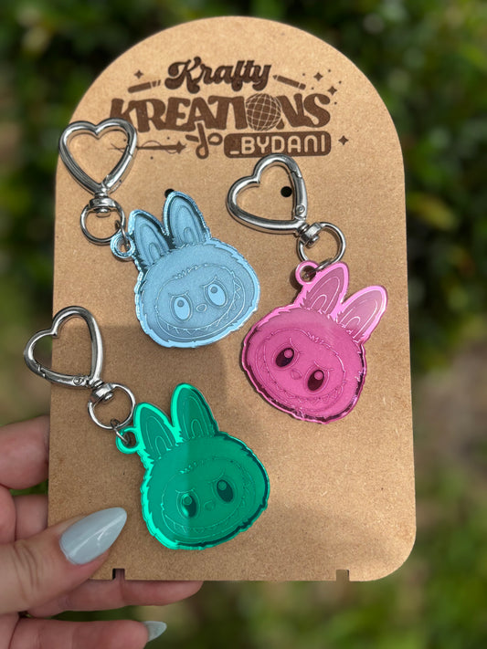 Fuzzy monster keychain