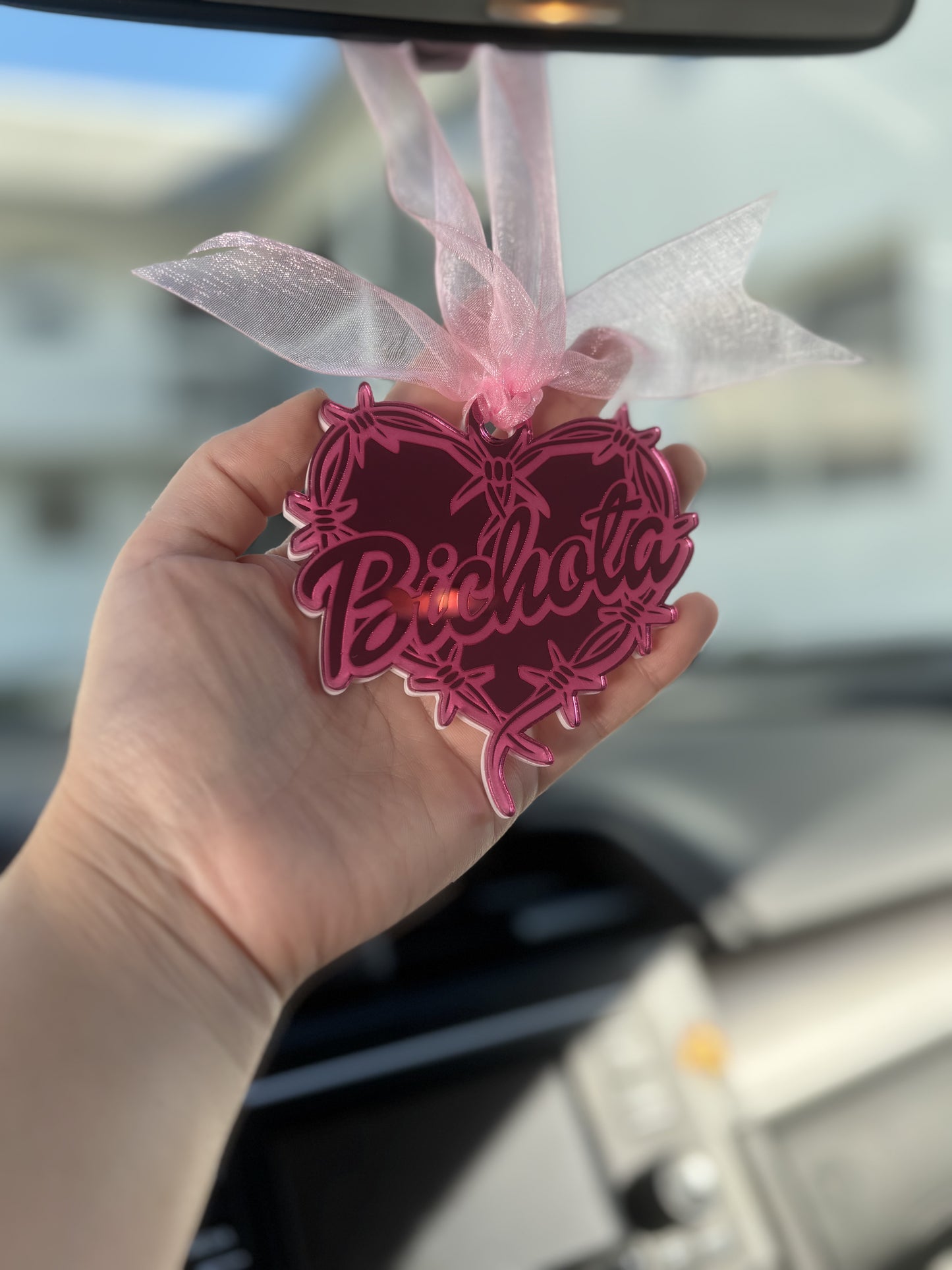 Barbwire car charm