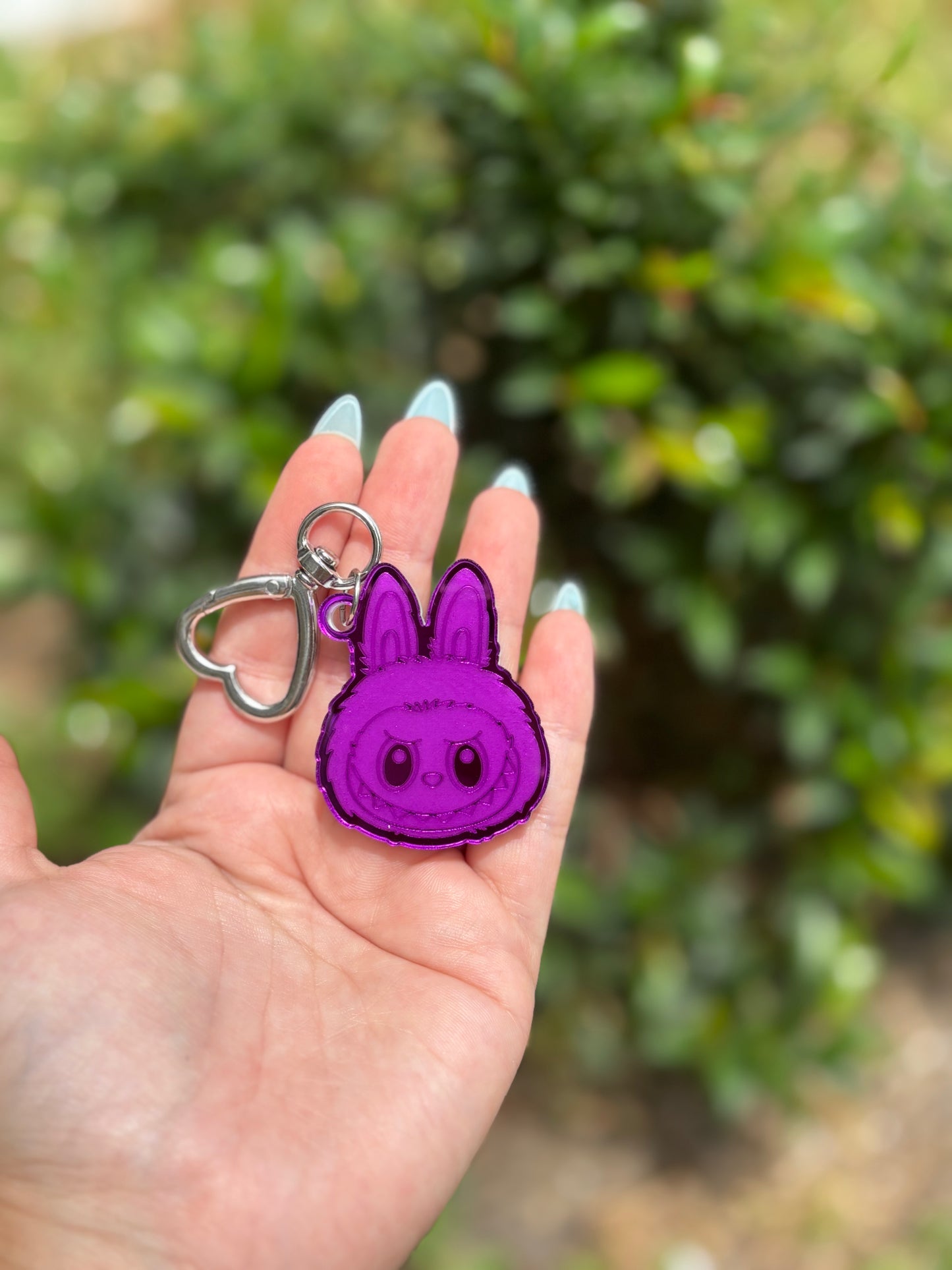 Fuzzy monster keychain