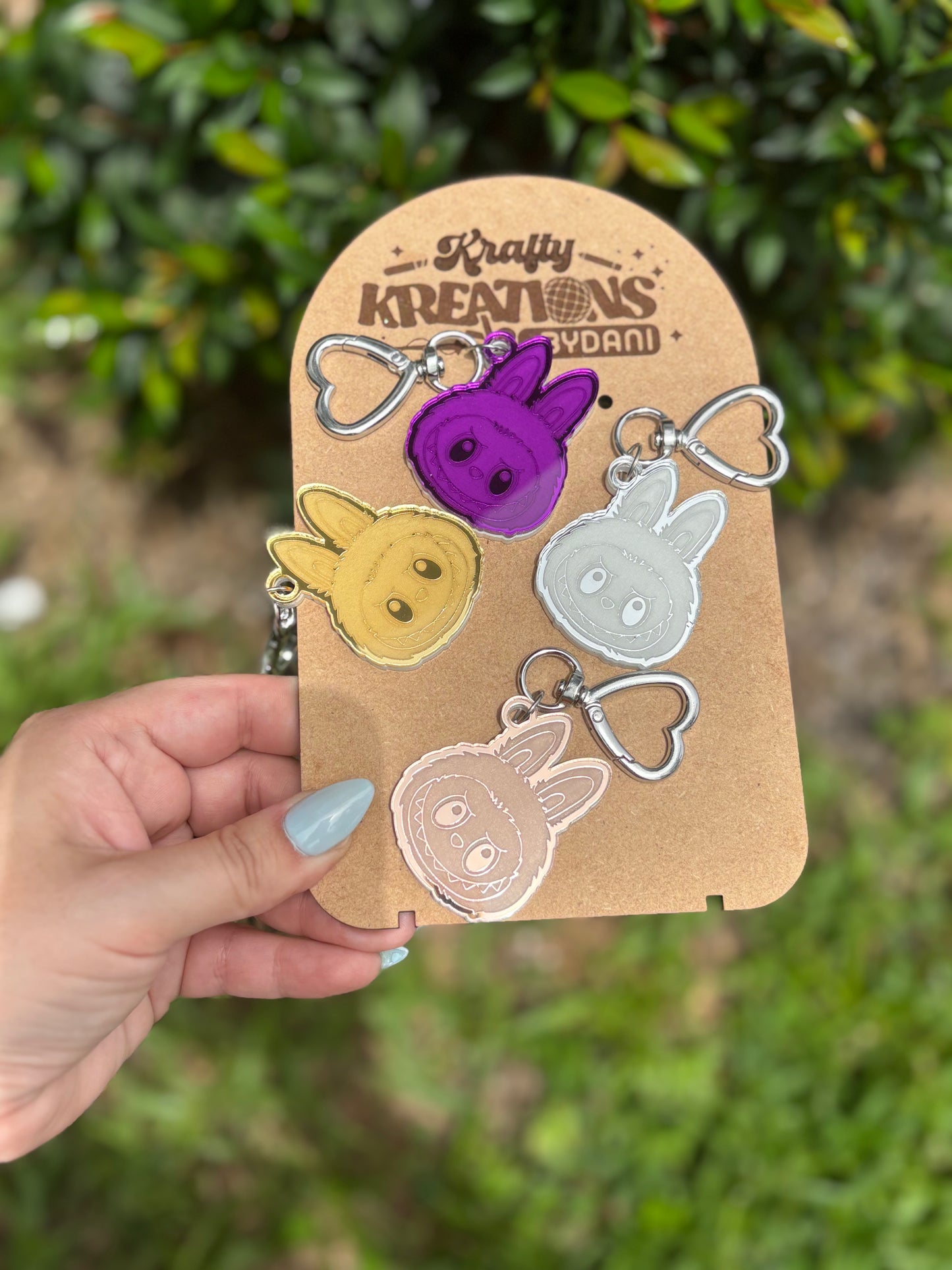 Fuzzy monster keychain