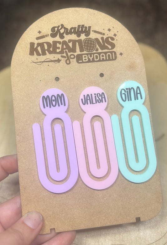 Personalized acrylic bookmark