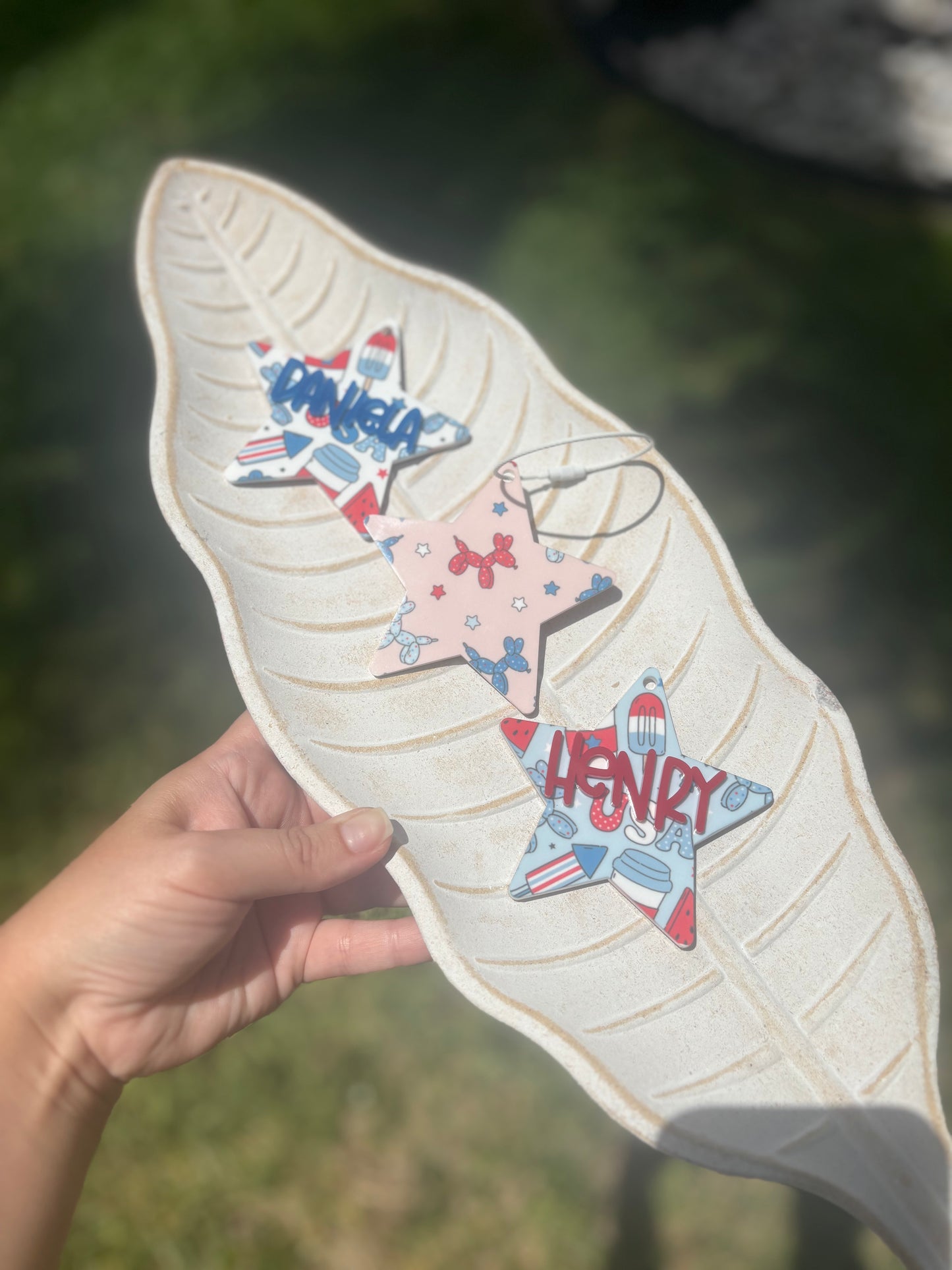 Fourth of July star tags