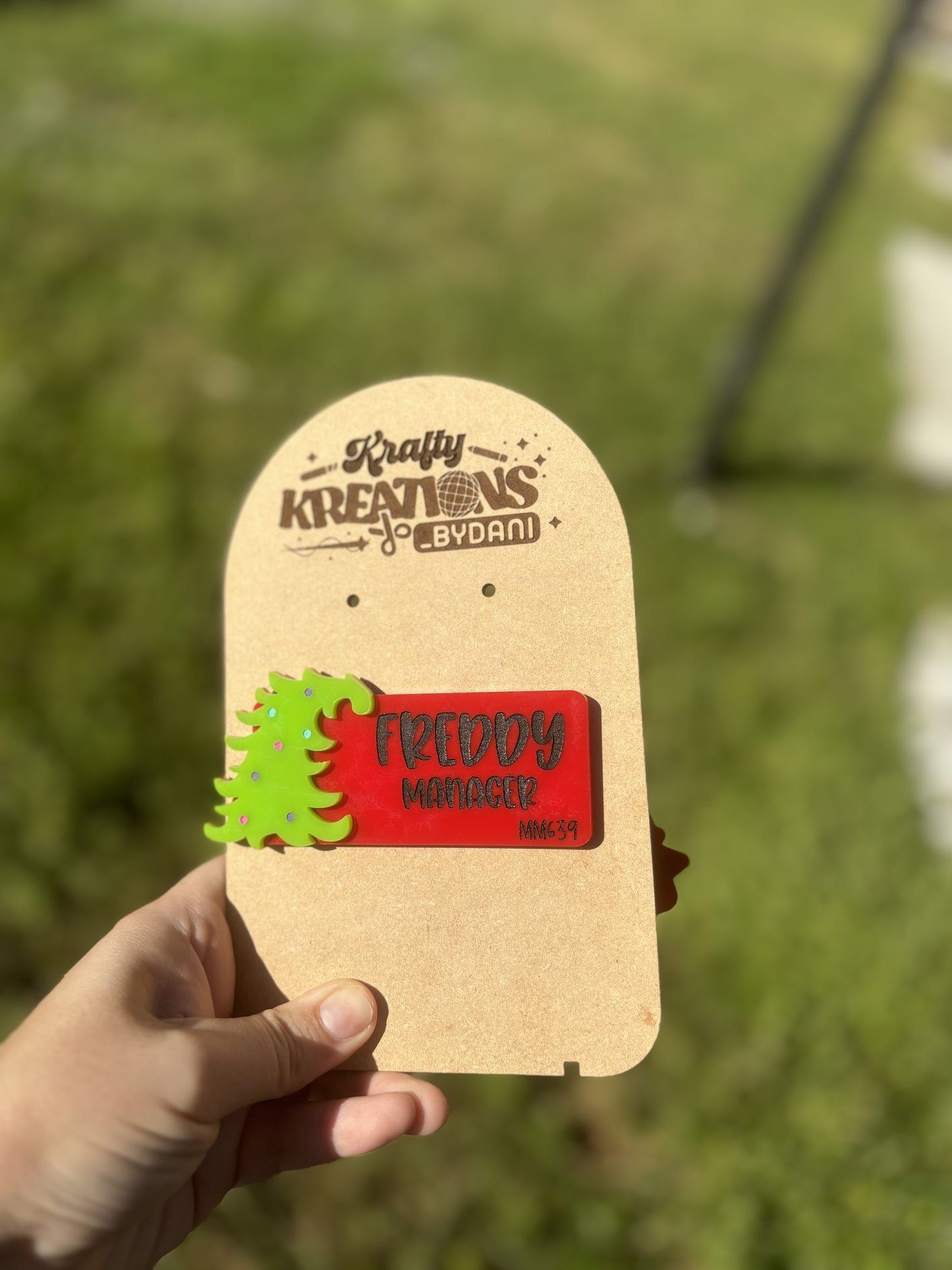 Personalized Christmas badge