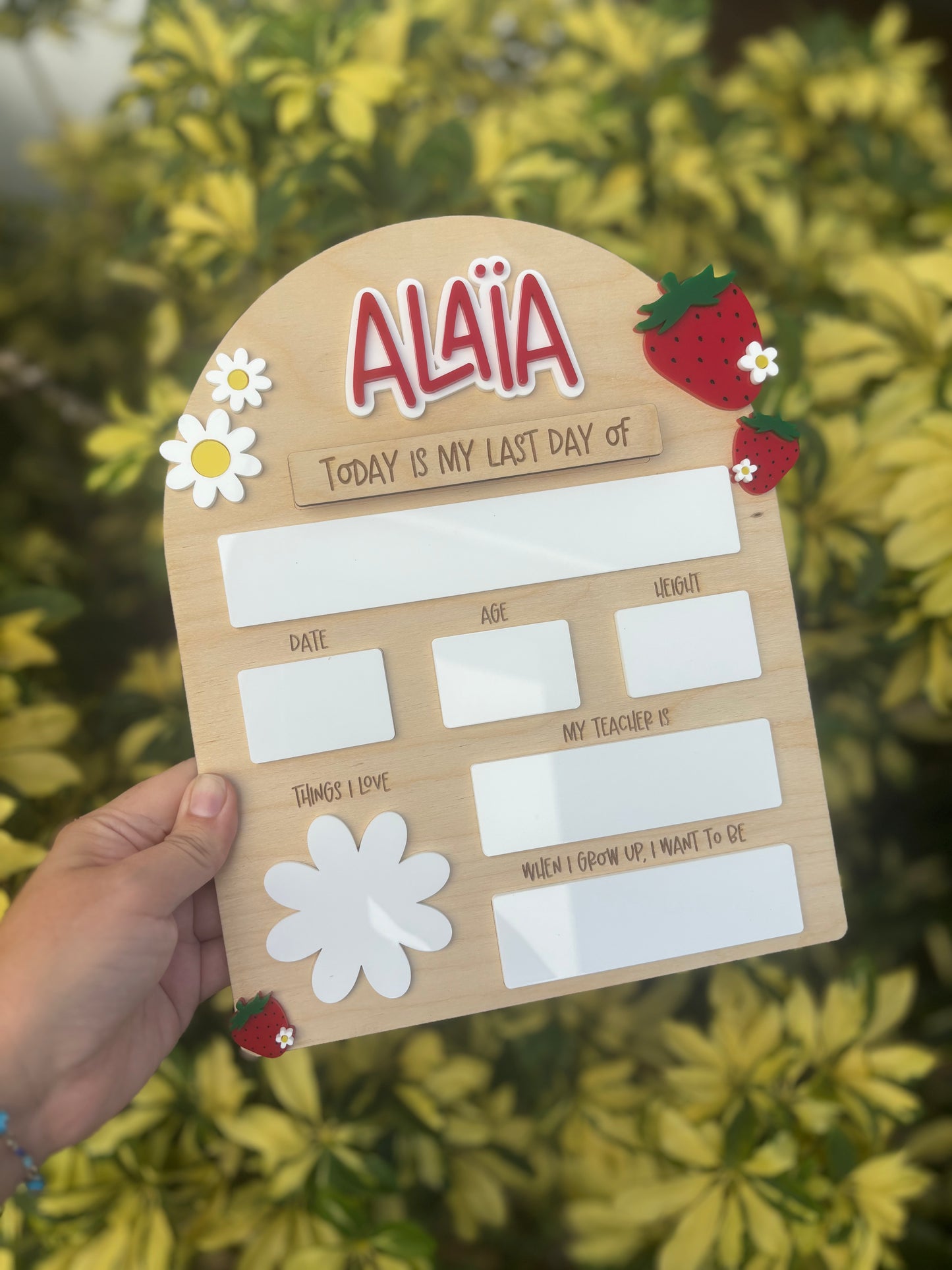 Strawberry Back to School Photo Prop