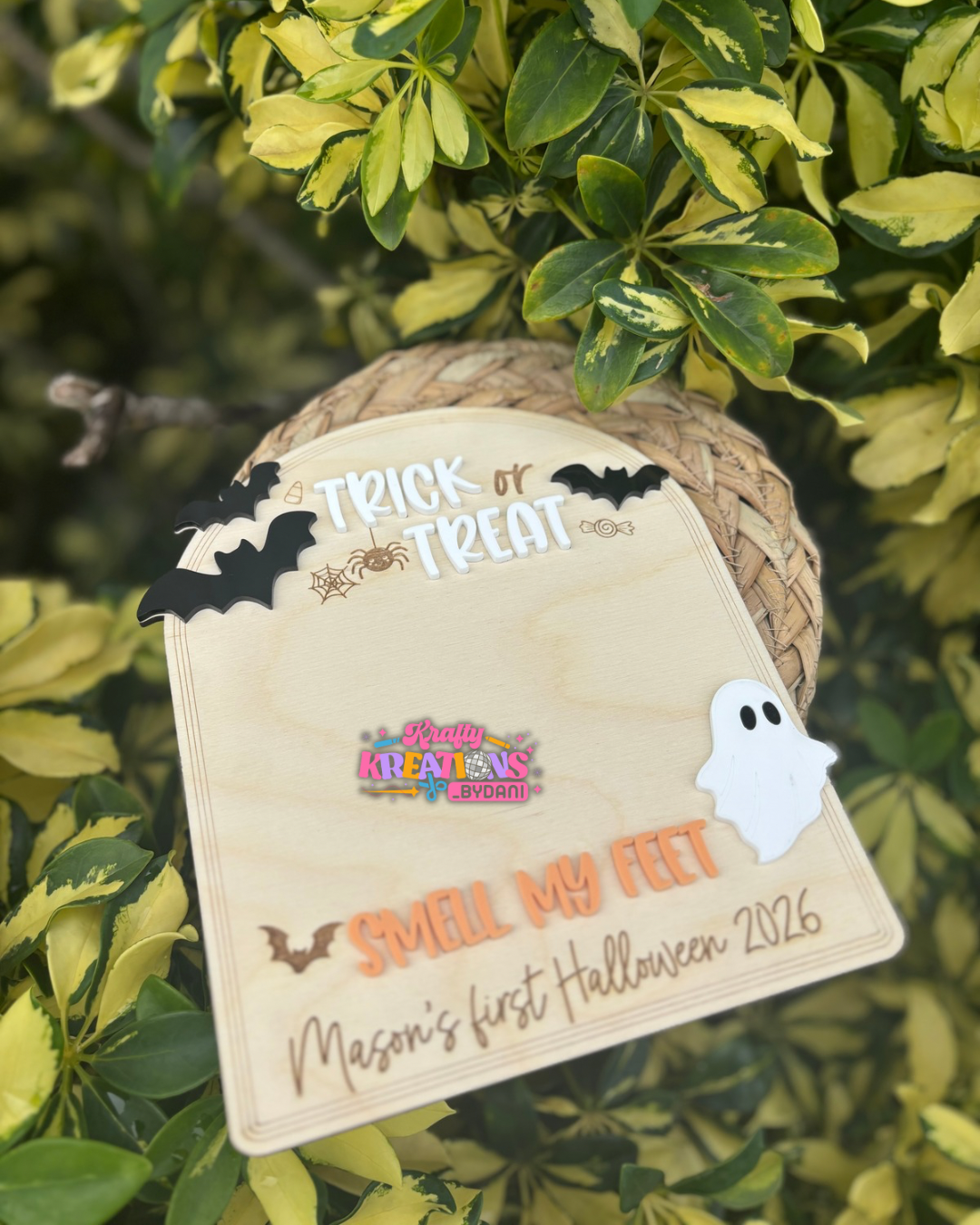 My first Halloween footprint DIY