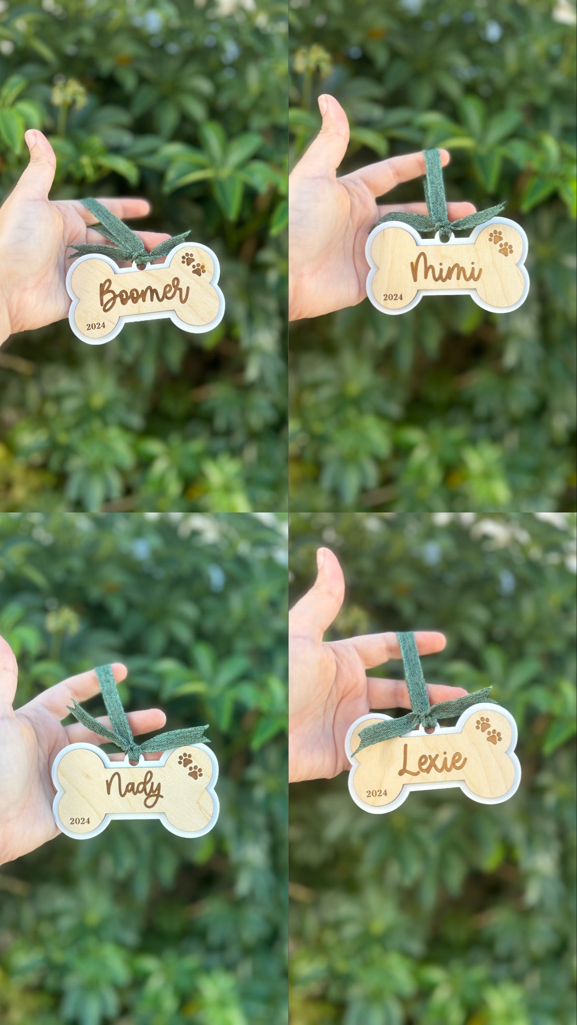 Dog bone ornament