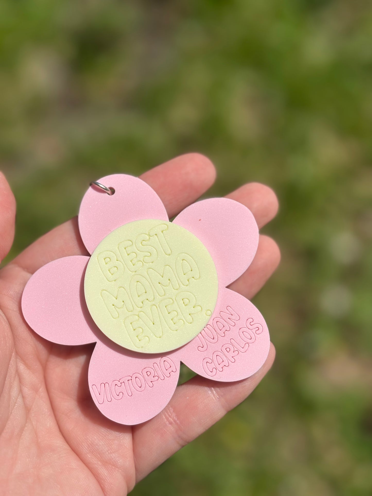 Best Mama ever flower keychain