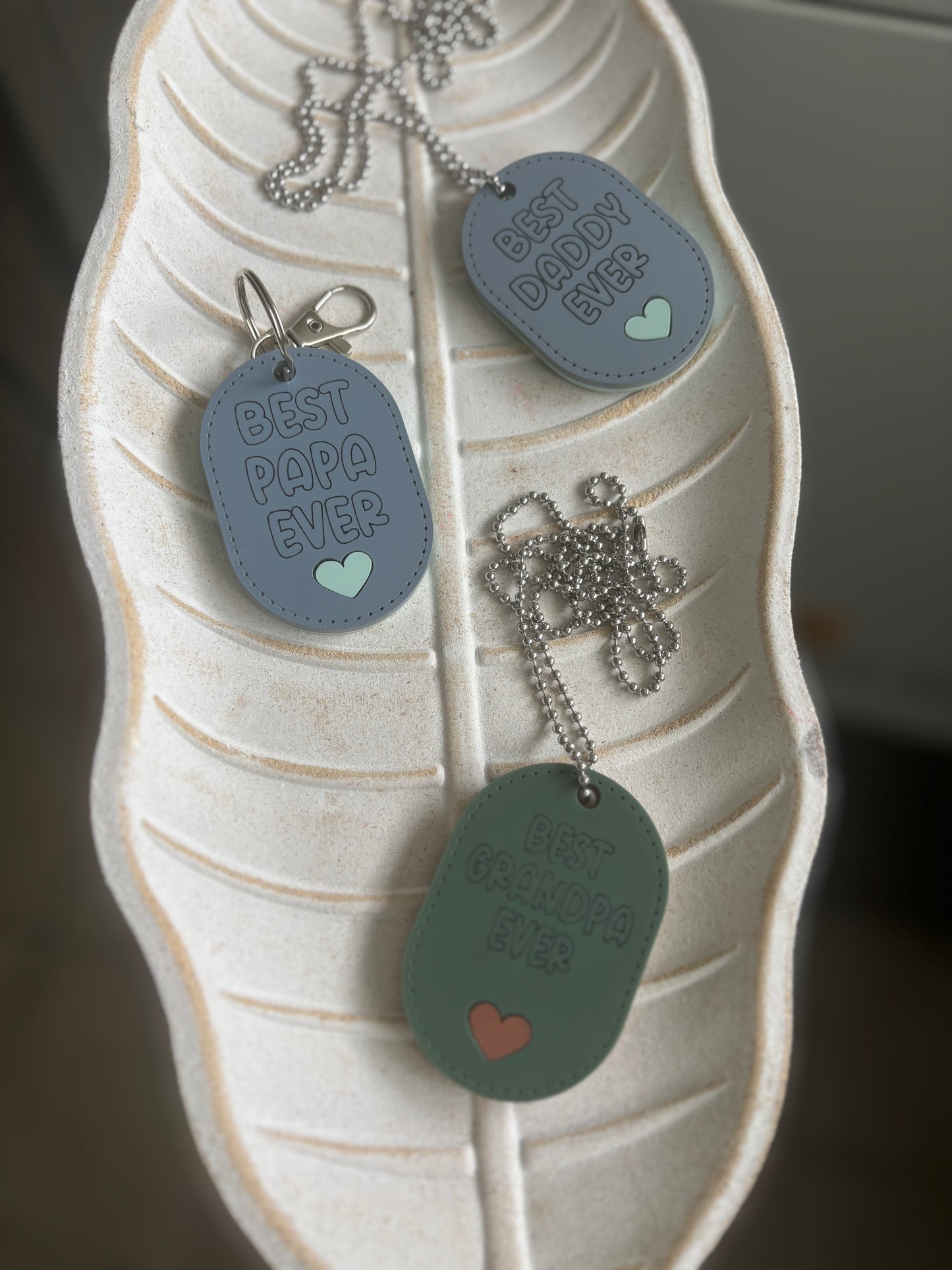 Personalize Acrylic Dad dog tag