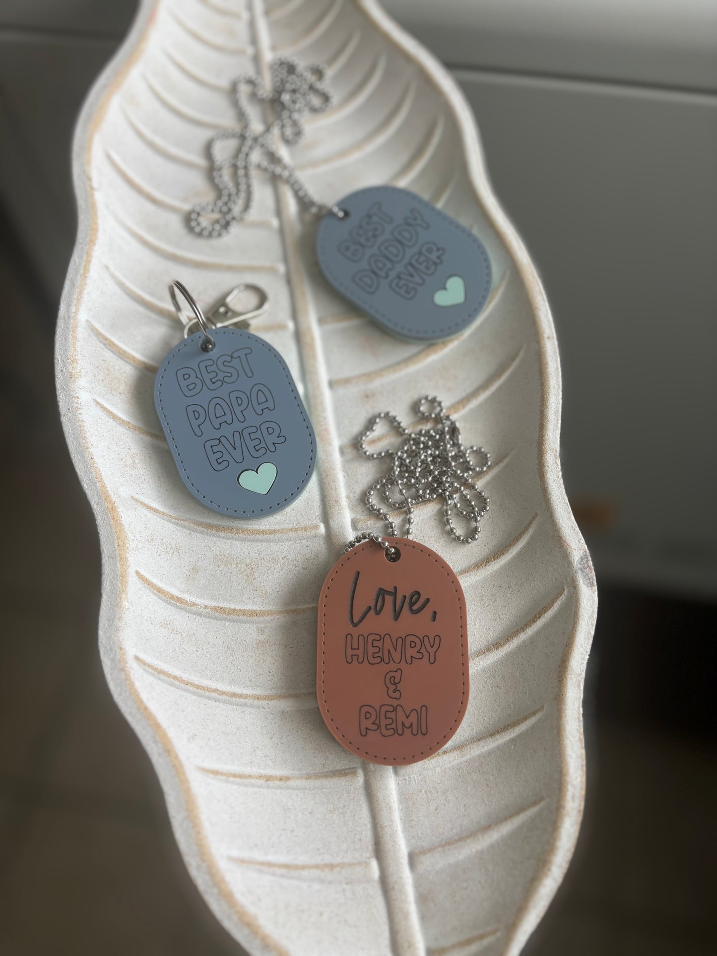 Personalize Acrylic Dad dog tag