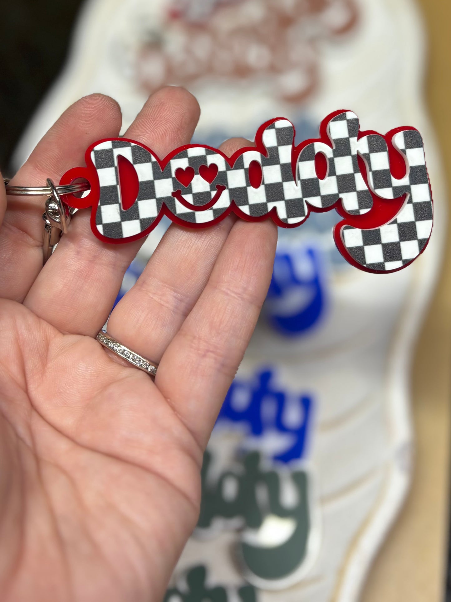 Retro Daddy Keychain