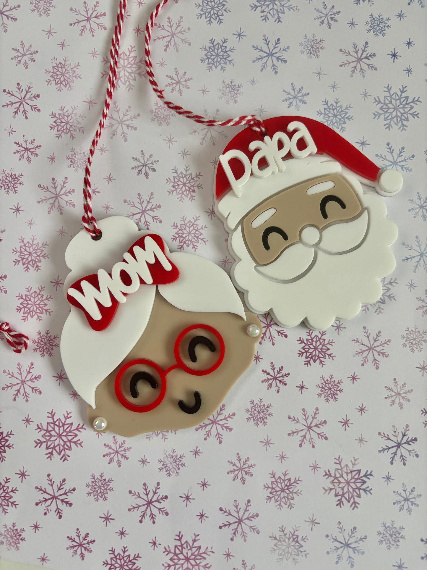 Mrs. Claus and Santa ornament