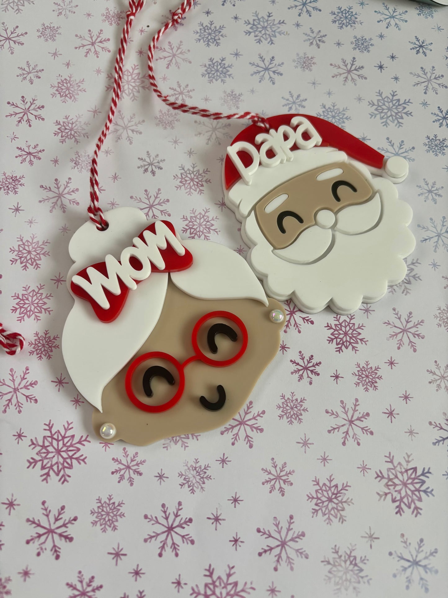 Mrs. Claus and Santa ornament