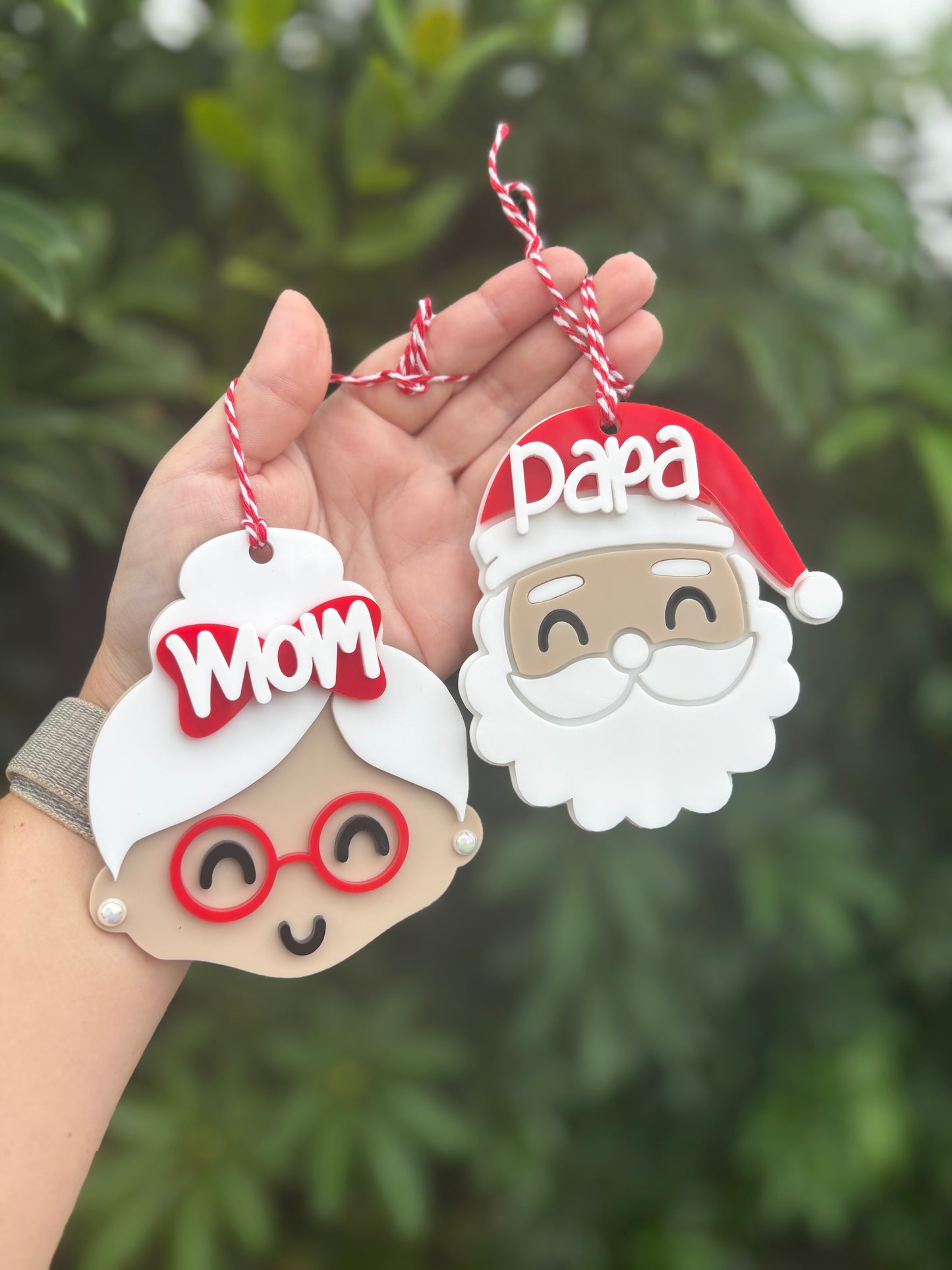 Mrs. Claus and Santa ornament