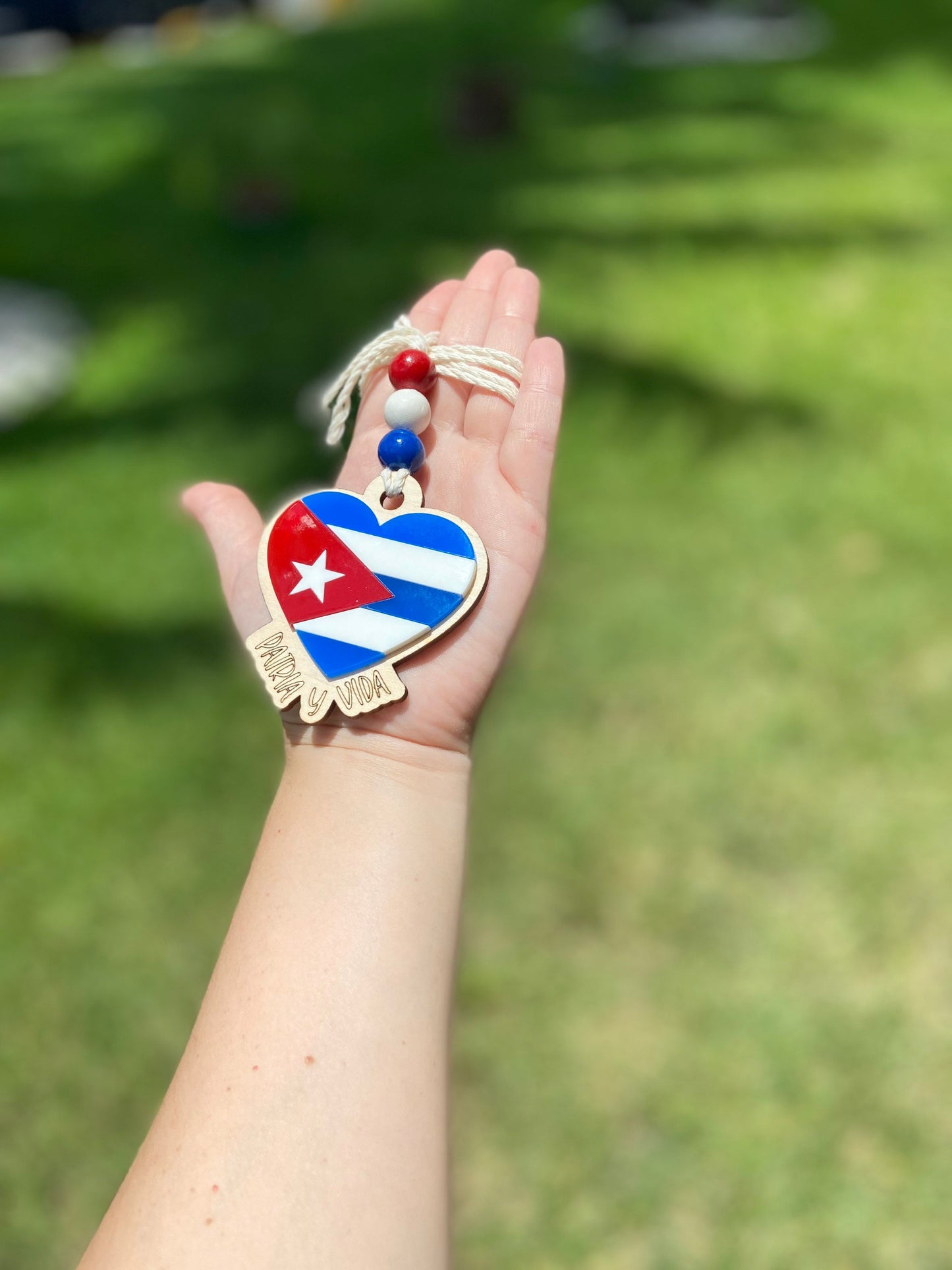Patria y Vida Car charm| Cuban rear view mirror accessory | Car Charm | Car accessories