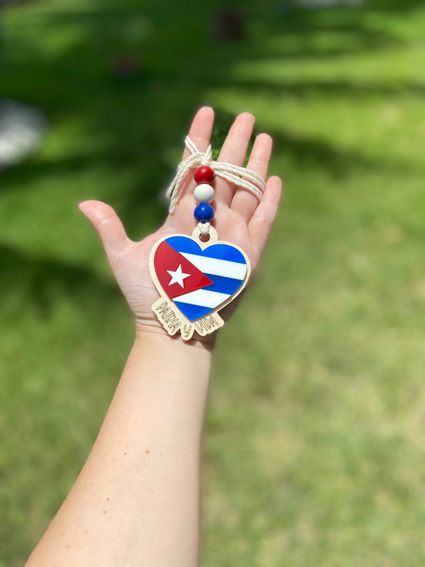 Patria y Vida Car charm| Cuban rear view mirror accessory | Car Charm | Car accessories