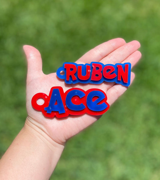 Pokemon backpack tag |Retro Acrylic Keychain | 3D KeyChain | Acrylic Name Tag | Bag Tag | Luggage Tag, Pokémon Christmas tag, stocking tag