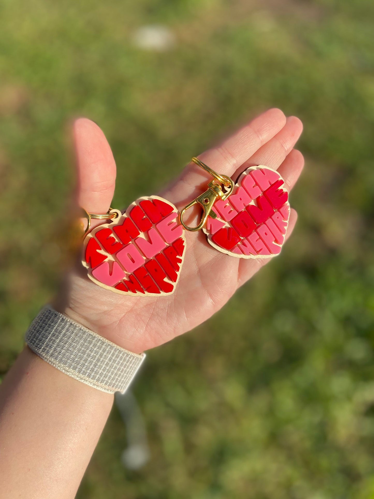 Teacher Acrylic Keychain, TEACH, LOVE, INSPIRE keychain,Valentine’s Day keychain, retro keychain