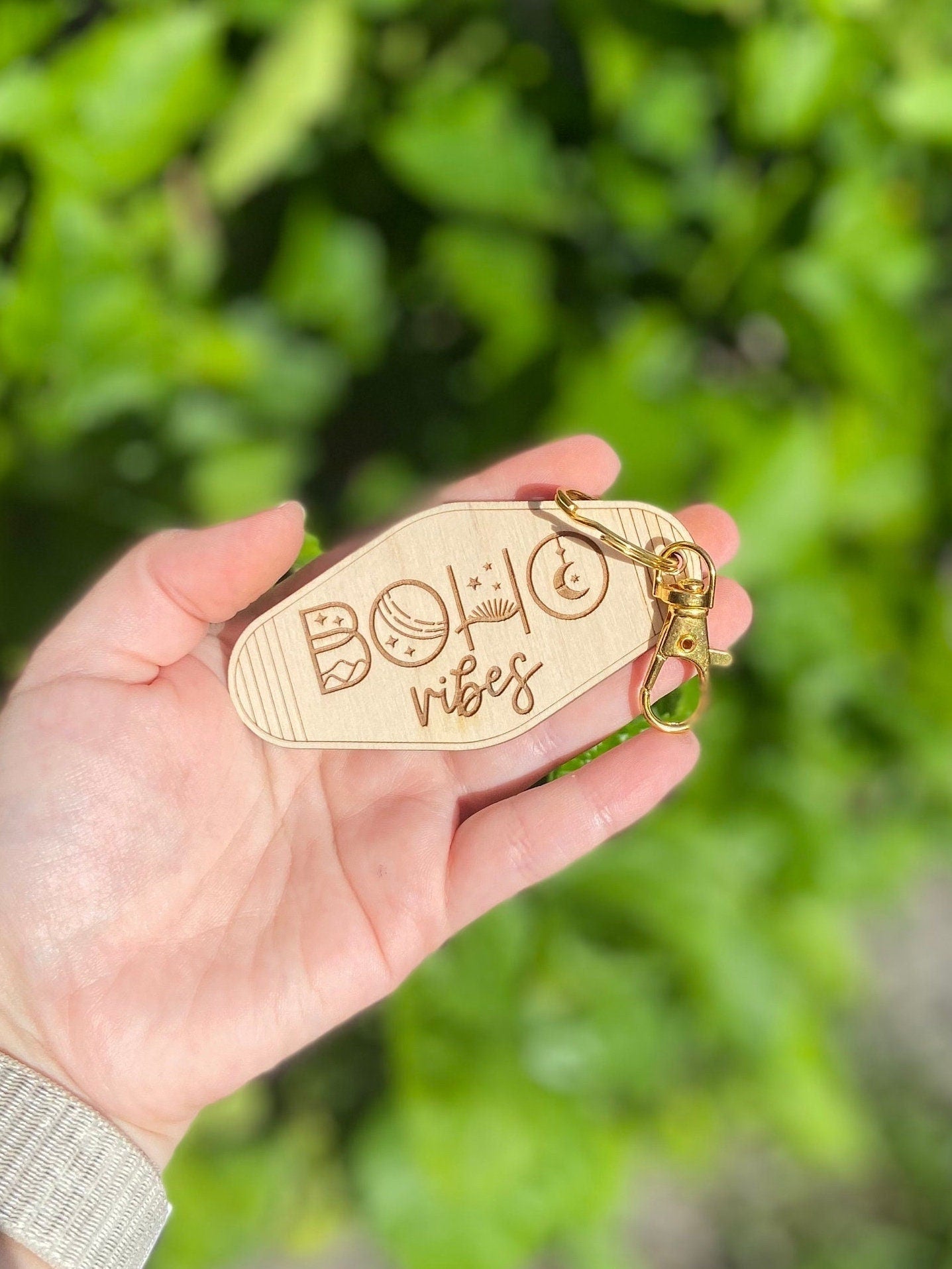 Boho vibes keychain, boho mom gift, mama keychain, Motel keychain, Retro Motel Keychain