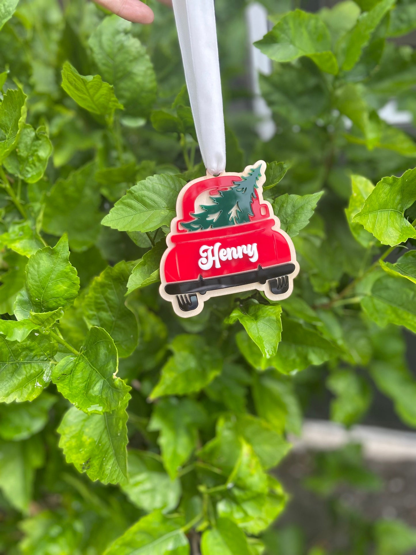 Christmas Truck ornament, Christmas truck family ornament, personalized ornament, winter christmas ornament, name ornament, Christmas truck