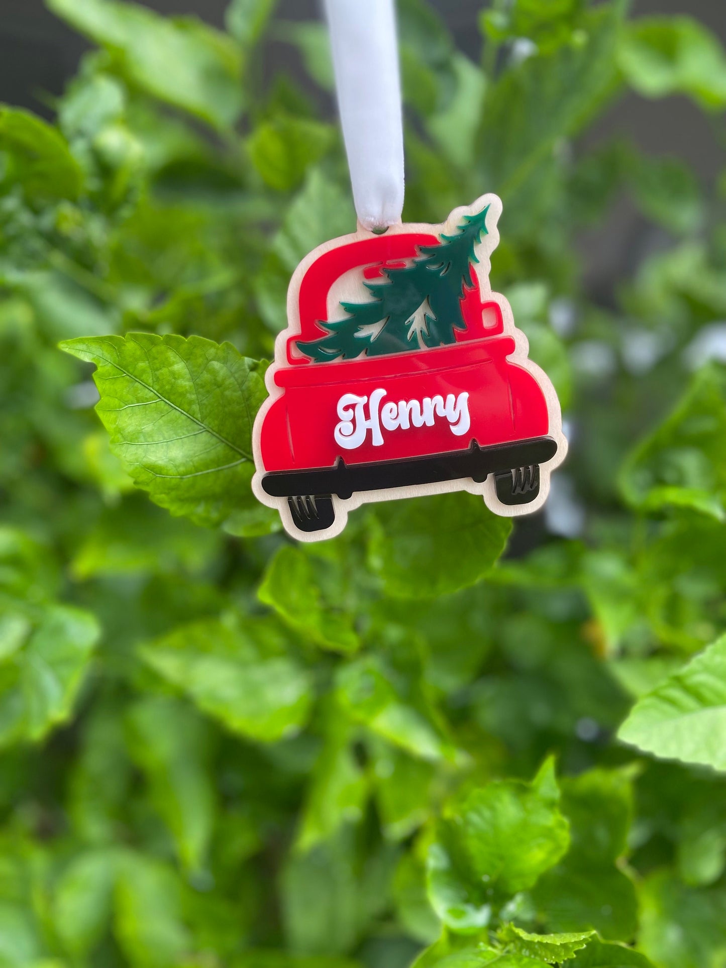 Christmas Truck ornament, Christmas truck family ornament, personalized ornament, winter christmas ornament, name ornament, Christmas truck