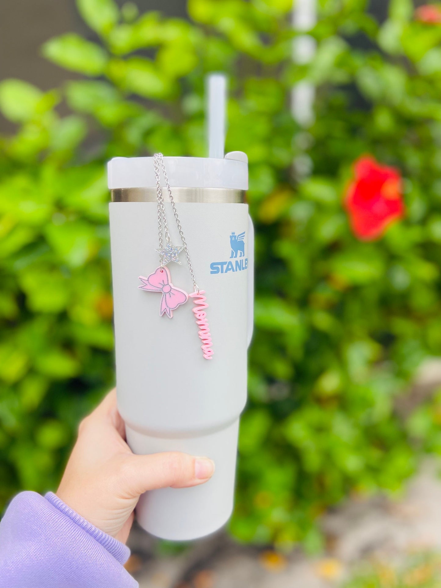 Coquette charm, Stanley Cup Charm, Bottle Charm, Cup Charm, Tumbler Charm, yeti charm, bow charm