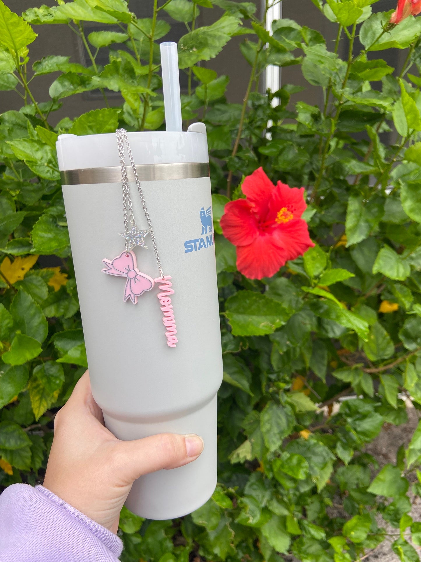 Coquette charm, Stanley Cup Charm, Bottle Charm, Cup Charm, Tumbler Charm, yeti charm, bow charm