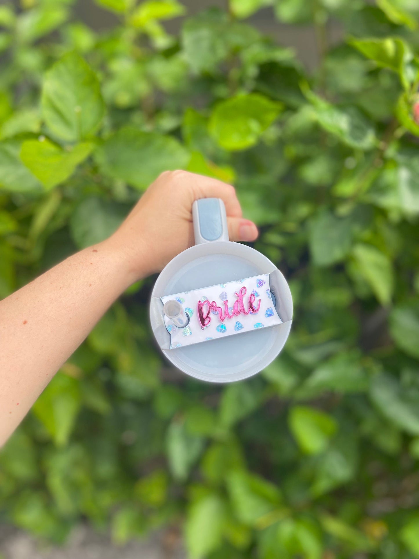 Bride Stanley name Plate, bride tumbler tag, Stanley Name Tag, Acrylic name Plate, tumbler tag, bridal gift, bridal tumbler
