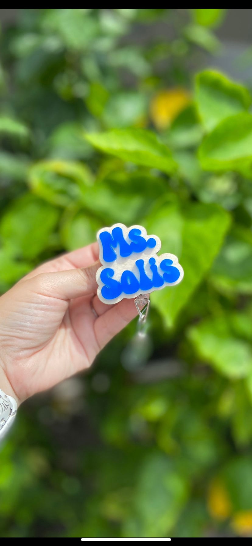 Teacher badge, personalized teacher badge, teacher badge reel