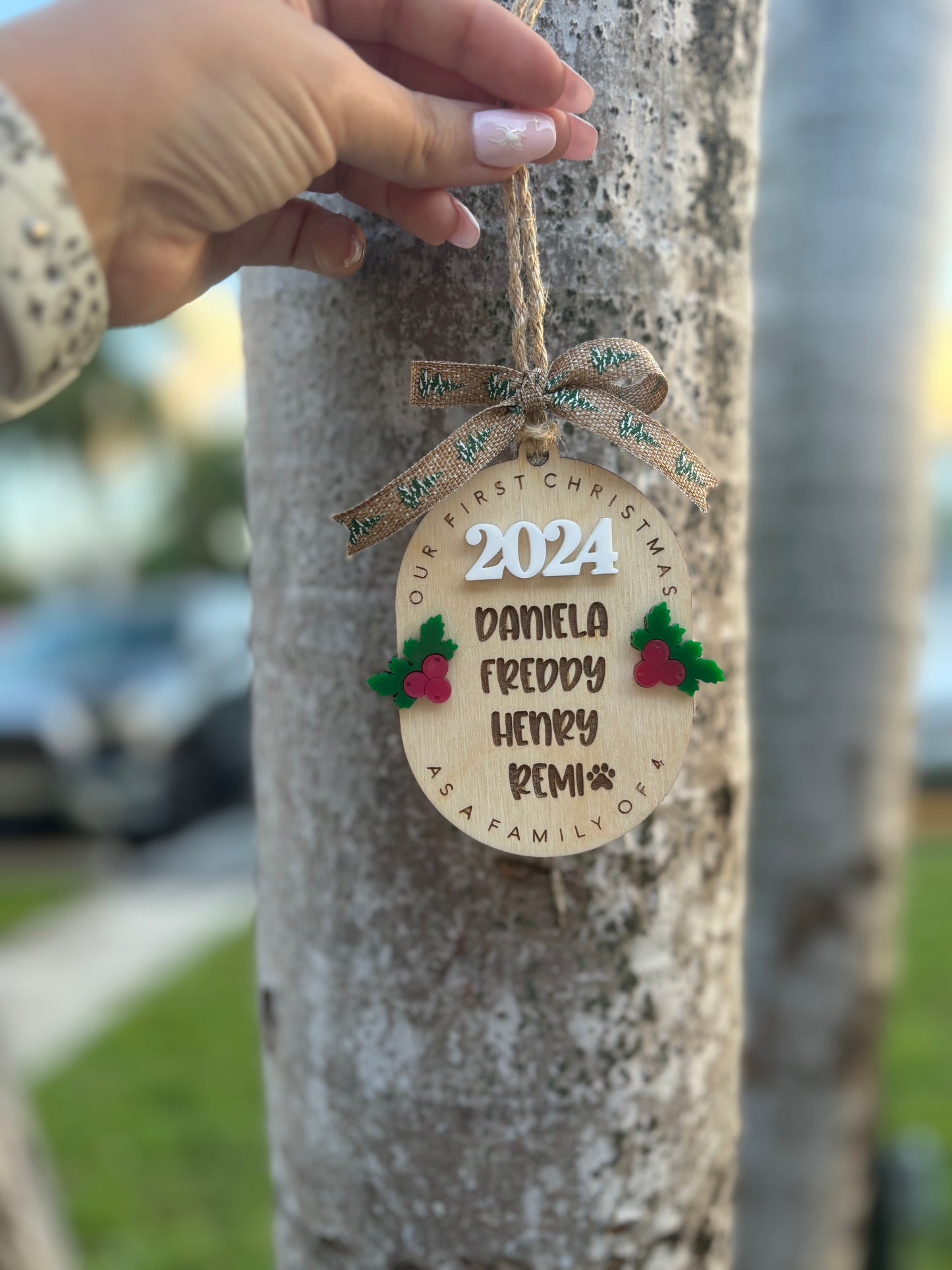 Personalized family ornaments