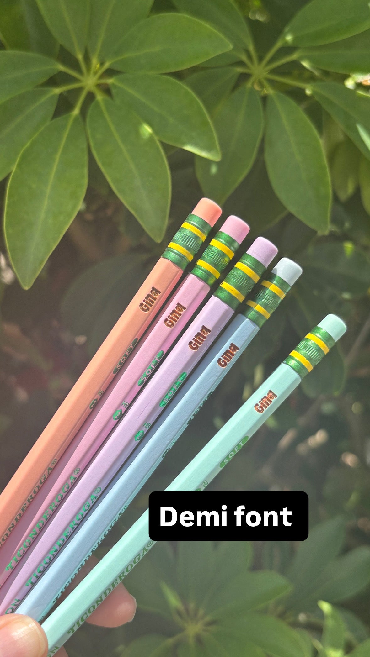 Personalized Pastel Ticonderoga pencils