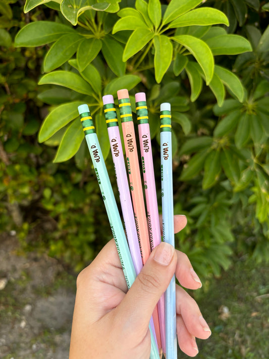 Personalized Pastel Ticonderoga pencils