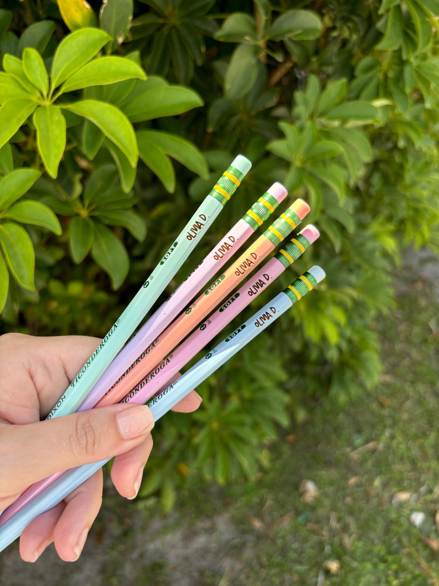 Personalized Pastel Ticonderoga pencils