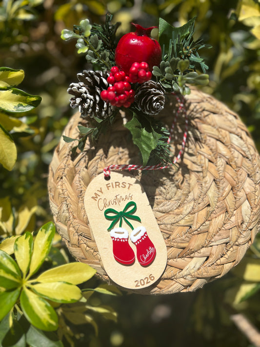 Baby booties ornament