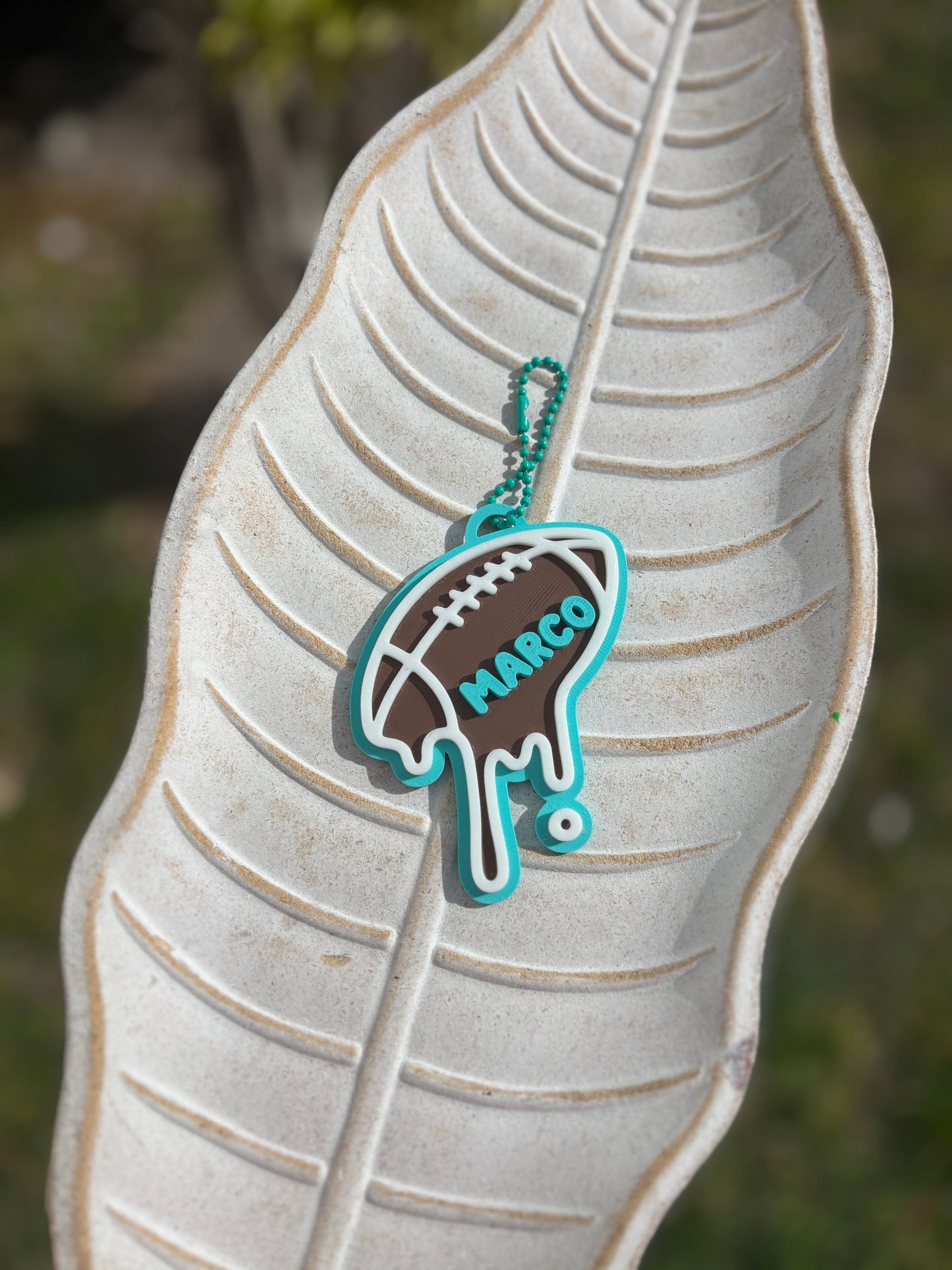 3D football keychain