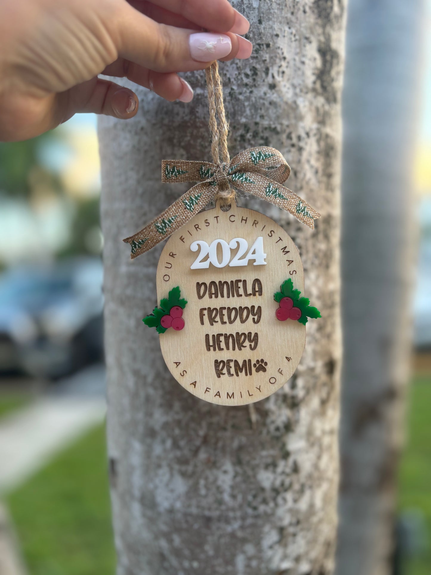 Personalized family ornaments