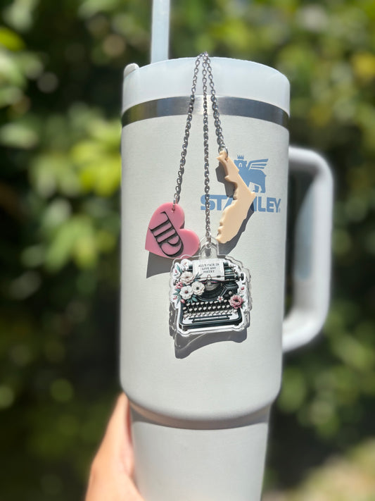 Taylor swift charm, TTDP charm, Stanley Cup Charm, The tortured poet department, Bottle Charm, swiftie cup charm, swiftie gift