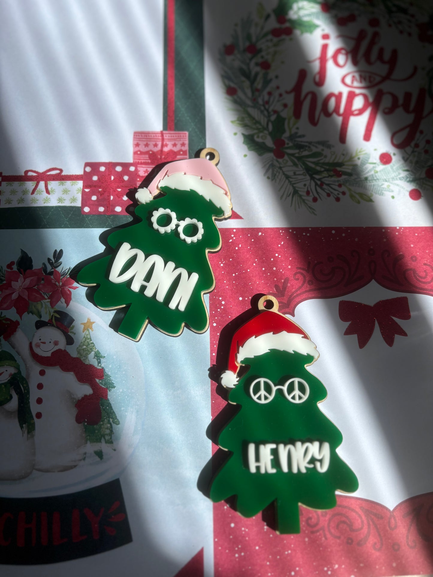 Groovy Personalized Christmas Tree Ornament