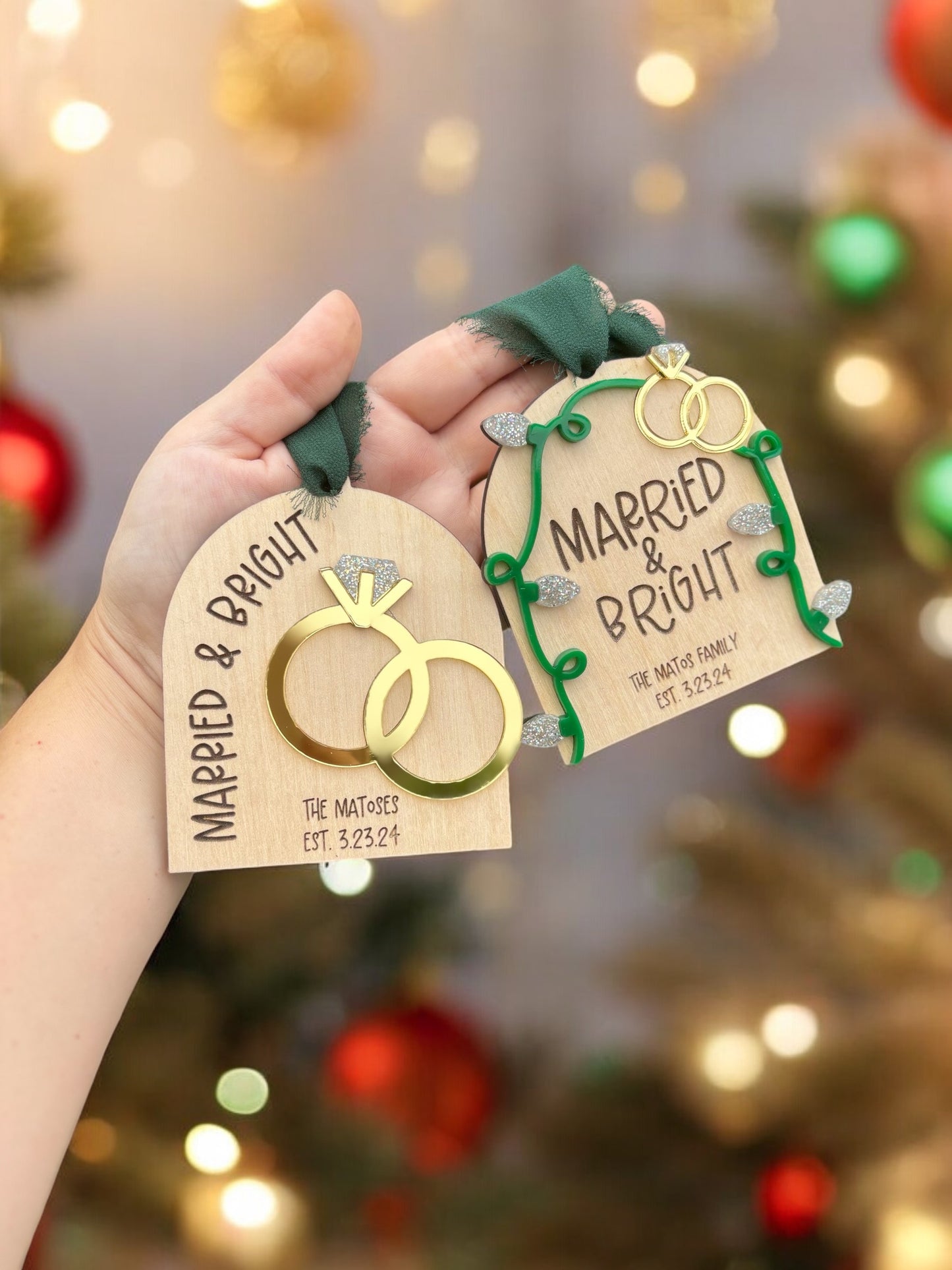 Married Christmas Ornaments