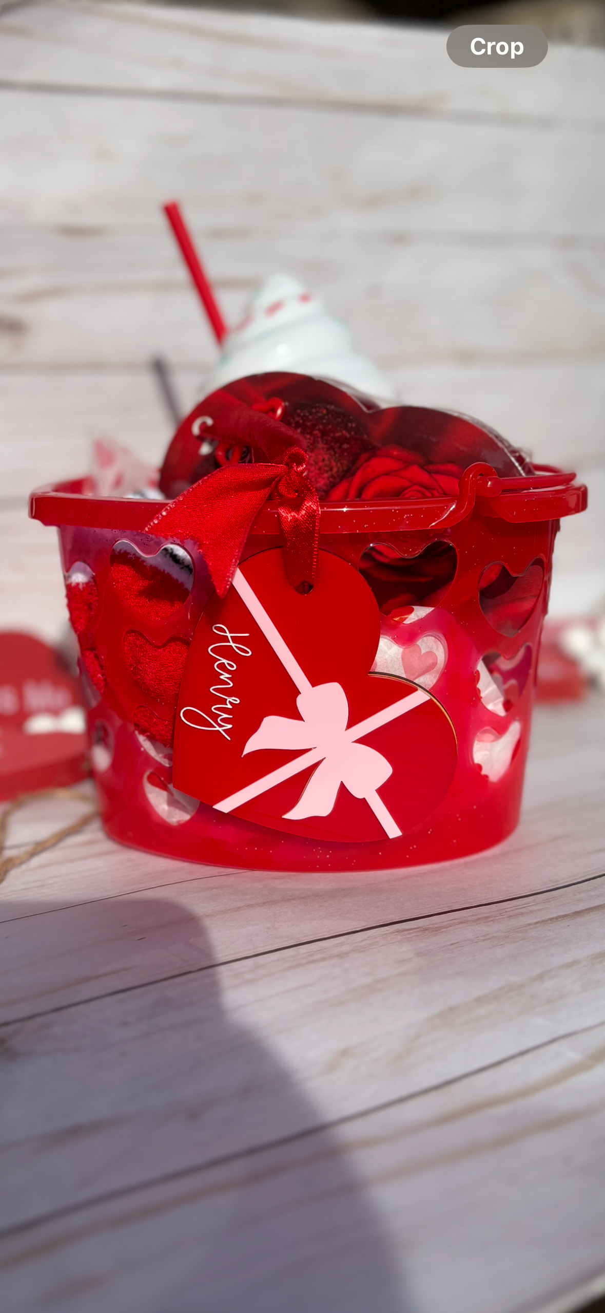 Chocolate box valentines tag