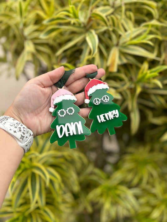 Groovy Personalized Christmas Tree Ornament