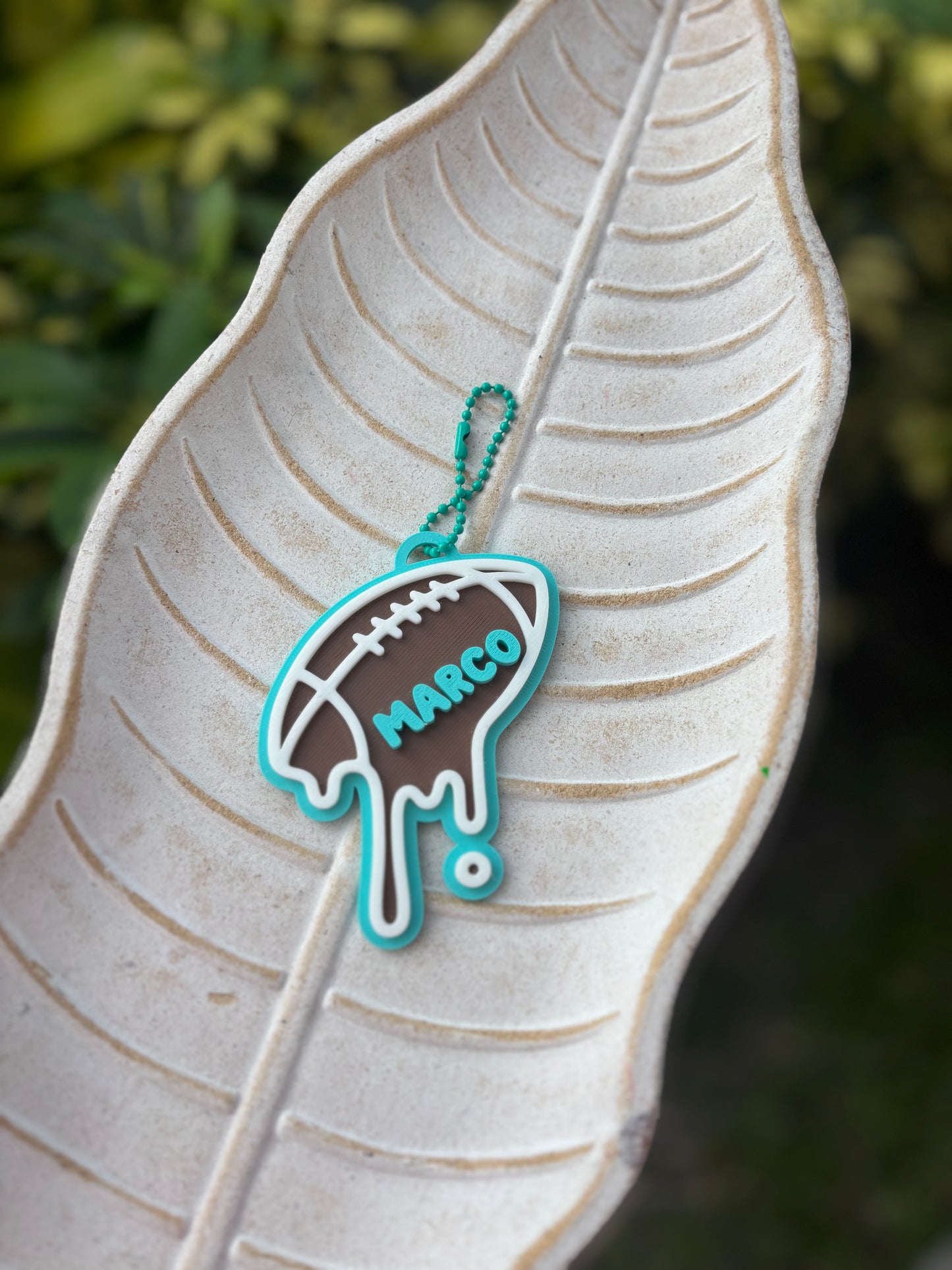 3D football keychain