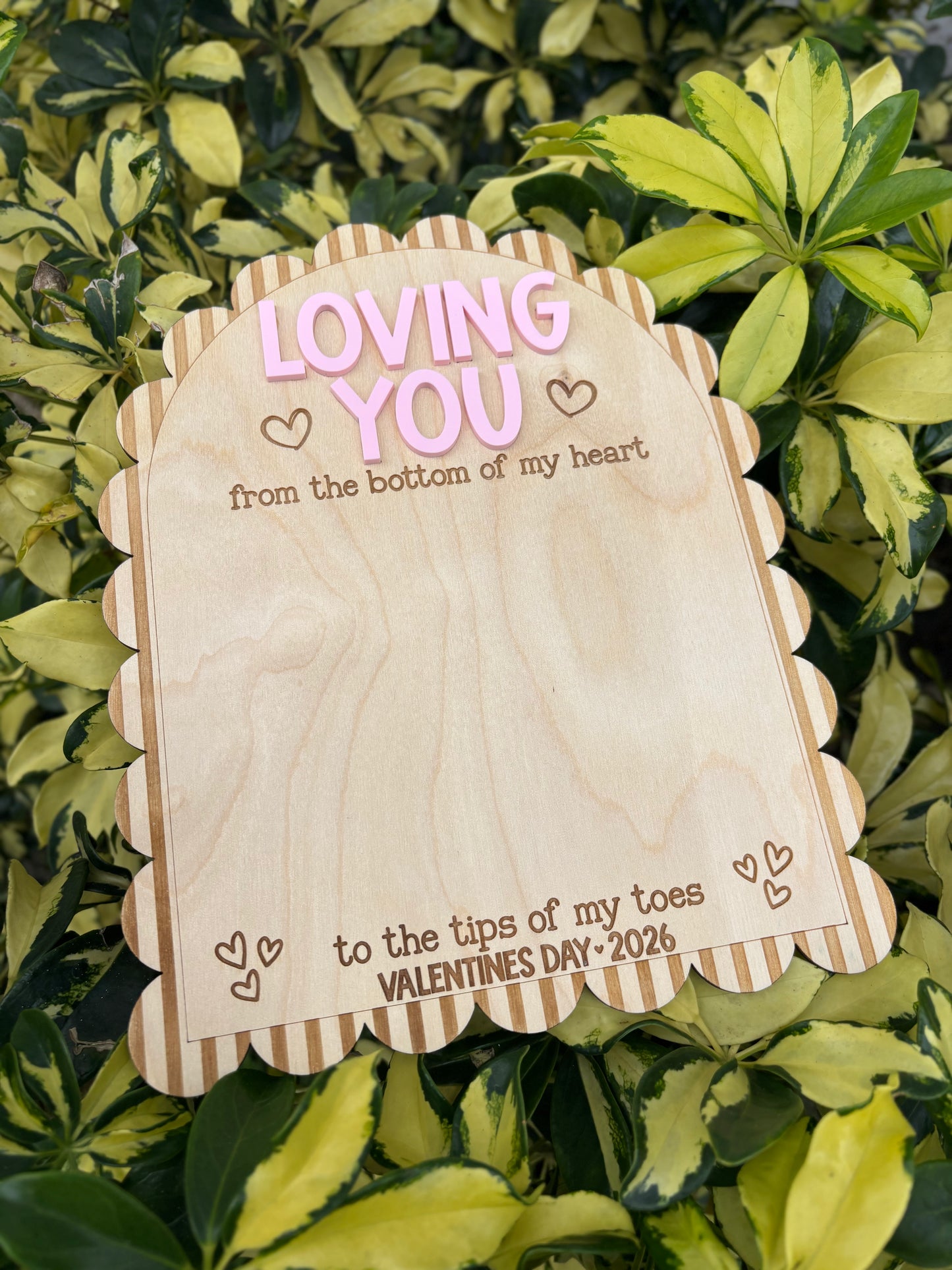 My first valentine baby foot print keepsake