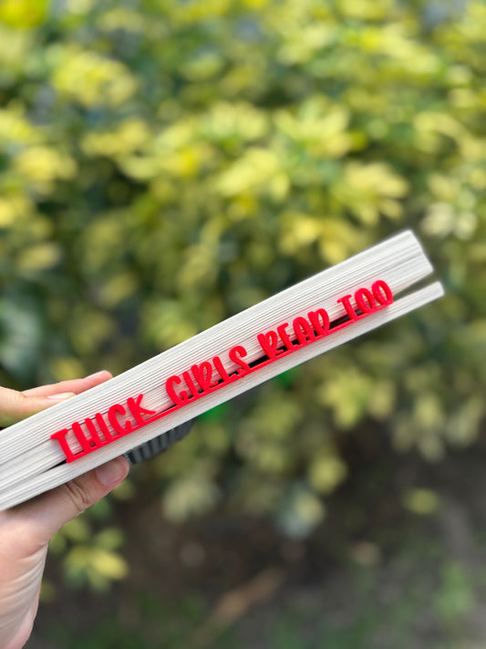 Thick girls read too 3D bookmark